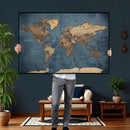 World Map Canvas Wall Art Canvas Print by MyGreatCanvas | Canvas Wall Art Prints | Photo Prints & Wall Decor