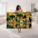 Gustav Klimt Golden Cityscape Wall Art Canvas Print,