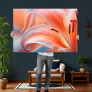 Peach Lily Canvas Wall Art, Coral Pink Flower Macro Photo Print, Botanical Bedroom Decor, Soft Floral Photography, Living Room Wall Art by MyGreatCanvas | Canvas Wall Art Prints | Photo Prints & Wall Decor