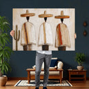 Mexican Wall Art Canvas Print, Southwestern Sombrero Poncho Painting, Neutral Earthy Boho Decor, Fiesta Living Room Art, Impasto Style Print by MyGreatCanvas | Canvas Wall Art Prints | Photo Prints & Wall Decor