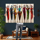 African Folk Art Canvas Wall Art, Colorful African Women Village Painting Print, Tribal Ethnic Home Decor, Vibrant African Art, Living Room by MyGreatCanvas | Canvas Wall Art Prints | Photo Prints & Wall Decor