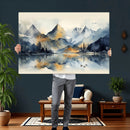 Lake Abstract Mountain Wall Art Canvas Print