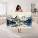 Lake Abstract Mountain Wall Art Canvas Print