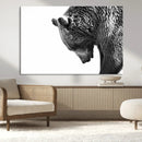 Black and White Grizzly 399 Bear Canvas Print Wall Art | by MyGreatCanvas | Canvas Wall Art Prints | Photo Prints & Wall Decor