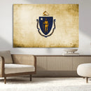 Massachusetts Flag Wall Art Canvas Print