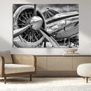 Vintage Antique Airplane Wall Art Canvas Print
