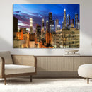 Los Angeles Night Wall Art Canvas Print