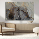 Gray Marble Fluid Wall Art – Modern Abstract Canvas Print
