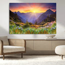 Mountain and Spring Wall Art Canvas Print