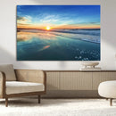 Blue Sky and Beach Wall Art Canvas Print