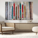 Vintage Wooden Weathered Ski's in Front of an Old Barn Wall by MyGreatCanvas | Canvas Wall Art Prints | Photo Prints & Wall Decor
