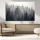 Misty Forest Canvas Wall Art – Monochrome Triptych Pine Tree by MyGreatCanvas | Canvas Wall Art Prints | Photo Prints & Wall Decor
