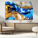 Blue Orange Marble Fluid Effect Canvas Wall Art Print by MyGreatCanvas | Canvas Wall Art Prints | Photo Prints & Wall Decor