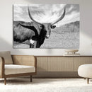 Longhorn Wall Art Canvas Print, Framed Ranch Wall Art Canvas by MyGreatCanvas | Canvas Wall Art Prints | Photo Prints & Wall Decor