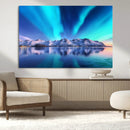 Northern Lights above Mountain Wall Art, Northern Lights