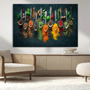 Herbs and Spices Kitchen Wall Art Canvas Print