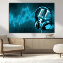 Music and Microphone Wall Art Canvas Print by MyGreatCanvas | Canvas Wall Art Prints | Photo Prints & Wall Decor