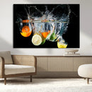 Kitchen Wall Art, Kitchen Fruits Art Canvas Print