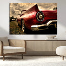 Red Classic Car Wall Art Canvas Print