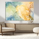 Green and Yellow Marble Fluid Effect Wall Art, Green and