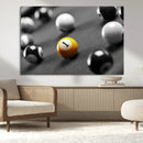 Wall Art Pool Table and Balls Canvas Print by MyGreatCanvas | Canvas Wall Art Prints | Photo Prints & Wall Decor