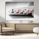 Framed Luck Poker Cards Canvas – Modern Triptych Wall Art,