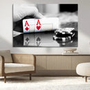 Aces Poker Art Poker Game Wall Art Canvas Print