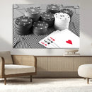 Poker Game Cards Wall Art Canvas, Multi Panel Wall Art