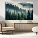 Captivating Misty Forest Wall Art Premium Canvas Print a
