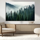 Captivating Misty Forest Wall Art Premium Canvas Print,