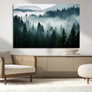 Captivating Misty Forest Wall Art Canvas, Premium Canvas