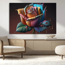 Abstract Rose Wall Art Canvas Print