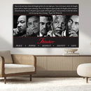 Thinker Quintet Canvas Wall Art – Martin, Obama, Malcolm X,