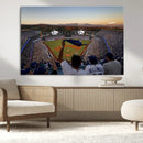 Dodger Stadium Sunset Game Triple Canvas Wall Art - Los