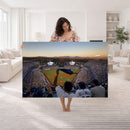 Dodger Stadium Sunset Game Triple Canvas Wall Art - Los