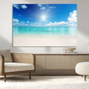 Blue Ocean Wall Art Canvas Print - Tranquil Ocean Paradise