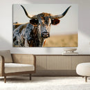 Texas Bull Longhorn Wall Art Canvas Print for Farm House by MyGreatCanvas | Canvas Wall Art Prints | Photo Prints & Wall Decor