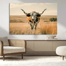 Texas Cow Wall Art Canvas Print for Farm House Wall Decor, by MyGreatCanvas | Canvas Wall Art Prints | Photo Prints & Wall Decor