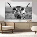 Texas Cow Longhorn Wall Art Canvas Print for Farm House Wall by MyGreatCanvas | Canvas Wall Art Prints | Photo Prints & Wall Decor