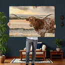 Texas Longhorn Wall Art Canvas Print, Rustic Ranch Decor, by MyGreatCanvas | Canvas Wall Art Prints | Photo Prints & Wall Decor