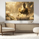 Golden Buddha Wall Art | Yoga Room Decor and Meditation Room by MyGreatCanvas | Canvas Wall Art Prints | Photo Prints & Wall Decor