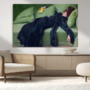 Decadent Girl by Ramon Casas Wall Art Canvas Print, Framed