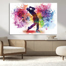 Colorful Golfer Swing Wall Art Canvas Print - Ready to Hang, by MyGreatCanvas | Canvas Wall Art Prints | Photo Prints & Wall Decor