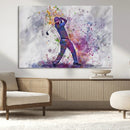 Watercolor Golf Swing Wall Art Canvas Print | Vibrant