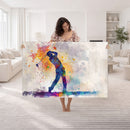 Watercolor Golf Swing Wall Art Canvas Print | Vibrant