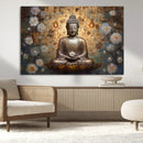Golden Buddha Wall Art Canvas Print | Zen Meditation Floral by MyGreatCanvas | Canvas Wall Art Prints | Photo Prints & Wall Decor