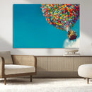 Carl Fredricksen, Up Movie Wall Art, Colorful Balloon House