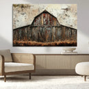 Rustic Barn Wall Art | Farmhouse Wall Decor Canvas Print |