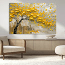 Yellow Blossom Tree Canvas Wall Art - Floral Abstract Modern
