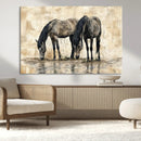 Chinese Style Abstract Black Horses Wall Art Canvas Print - by MyGreatCanvas | Canvas Wall Art Prints | Photo Prints & Wall Decor